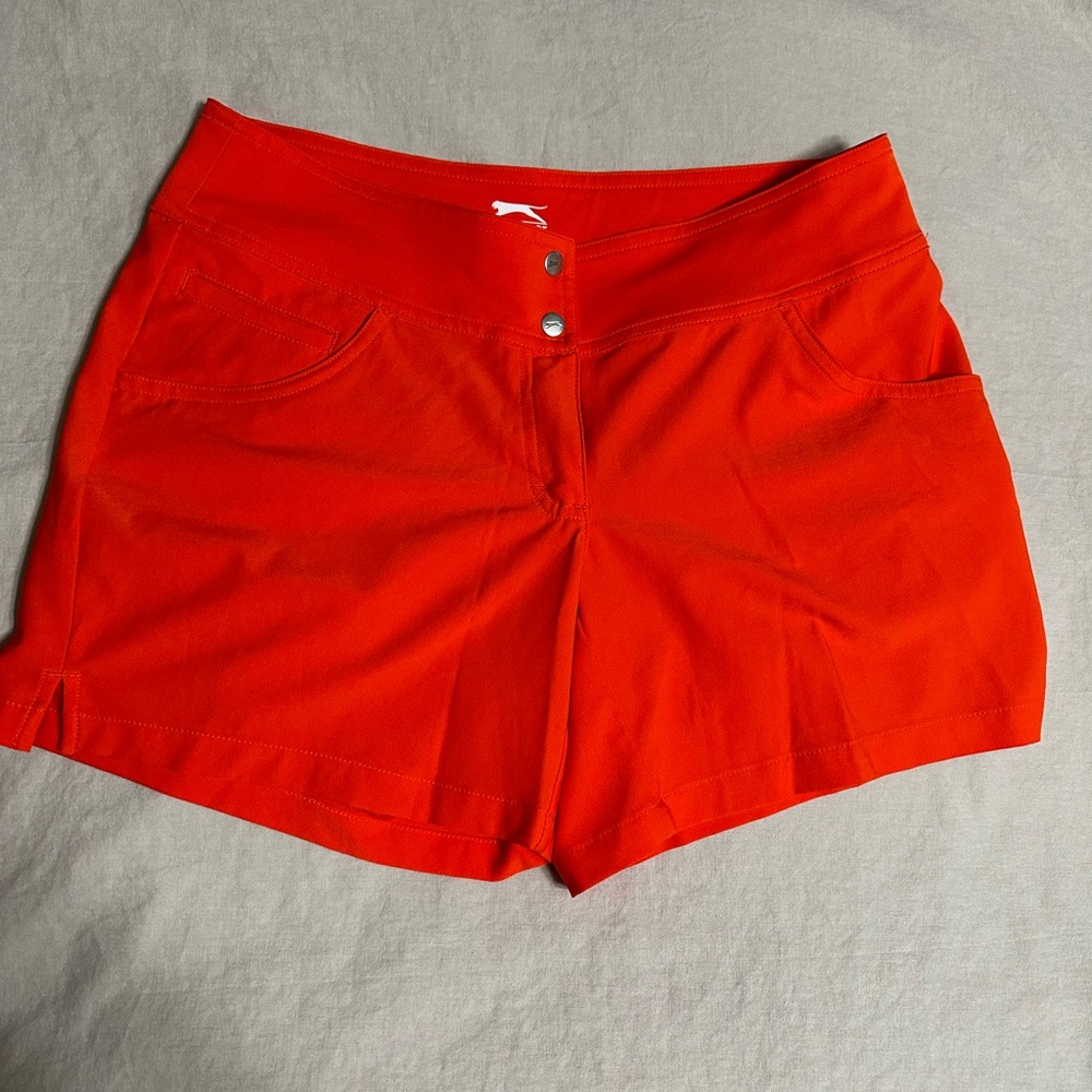 Slazenger Bright orange golf shorts size 2!